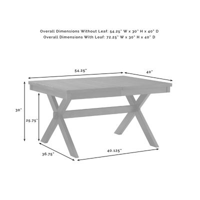 Image showing  Hayden Rectangular Dining Table for 8 People, 30 in. x 40 in. x 54.25 in.