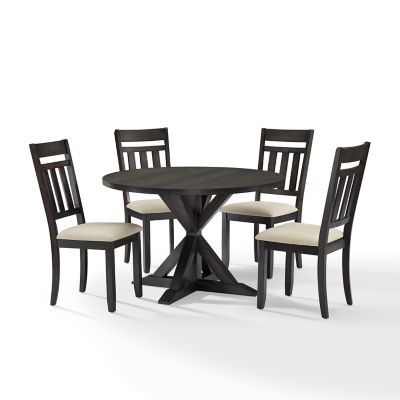 Image showing  5 pc. Hayden Round Dining Set, Slate/Cream