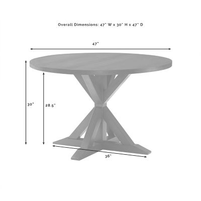 Image showing  5 pc. Hayden Round Dining Set, Slate/Cream