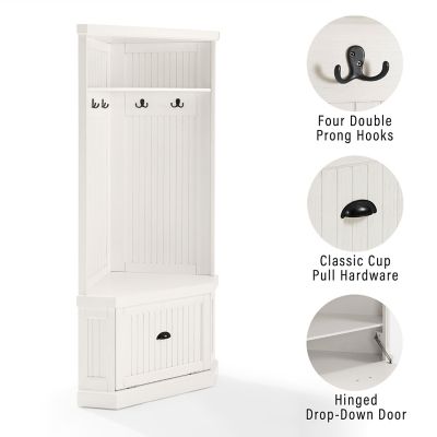 Image showing  Seaside Corner Hall Tree Bench