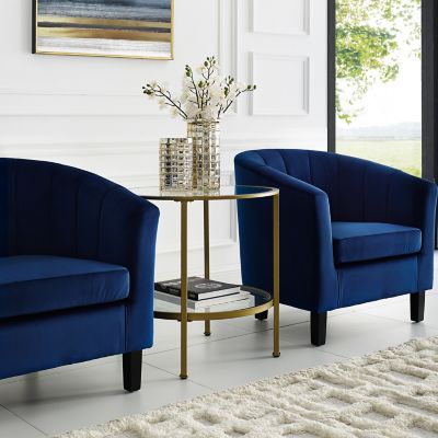 Image showing  Aimee End Table, 24 in., Gold