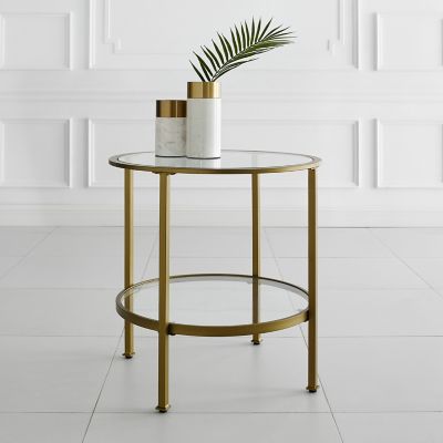 Image showing  Aimee End Table, 24 in., Gold