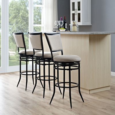 Crosley Rachel Bar-Height Bar Stool, 20.5 in. Diameter x 18.25 in. W x 44.5 in. H