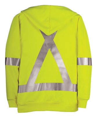 Image showing 1 th Big Bill Men's Wind-Resistant Zip-Front Sweatshirt with Detachable Hood and Reflective Material