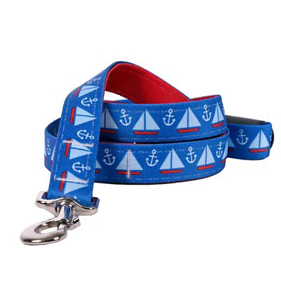 Yellow Dog Design Sailboats and Anchors Uptown Dog Lead