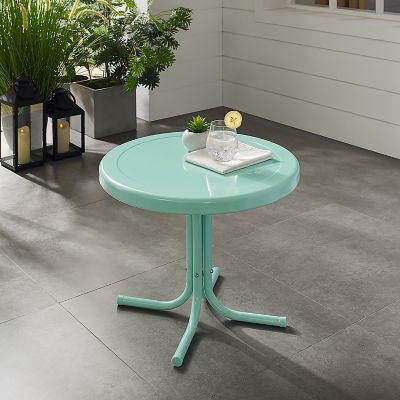 Crosley Retro Metal Side Table, Aqua