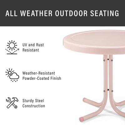 Image showing  Retro Metal Side Table, Pink