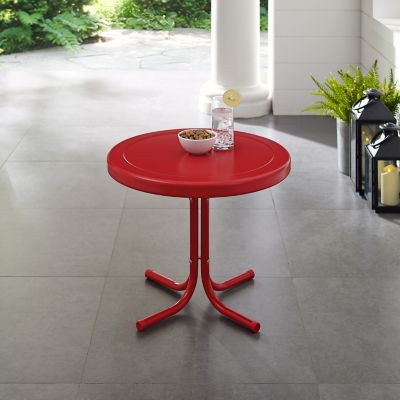 Image showing  Retro Metal Side Table, Red
