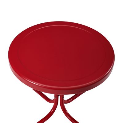 Image showing 5 th Crosley Retro Metal Side Table, Red