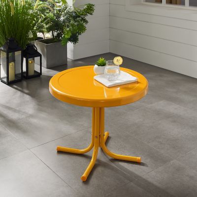 Image showing  Retro Metal Side Table, Tangerine