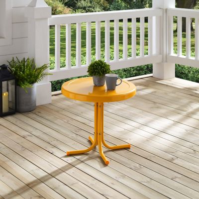 Image showing  Retro Metal Side Table, Tangerine