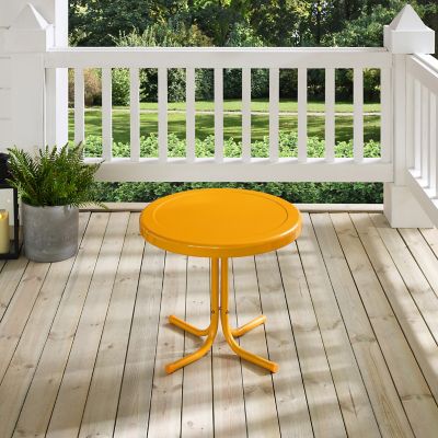 Image showing  Retro Metal Side Table, Tangerine