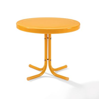 Image showing 6 th Crosley Retro Metal Side Table, Tangerine