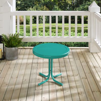 Image showing  Retro Metal Side Table, Turquoise