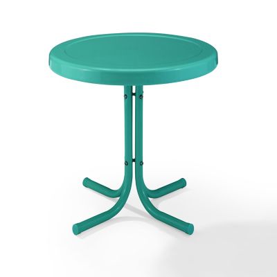 Image showing  Retro Metal Side Table, Turquoise
