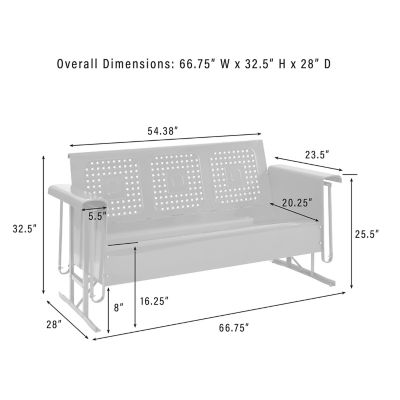 Image showing  66.75 in. Bates Patio Sofa Glider
