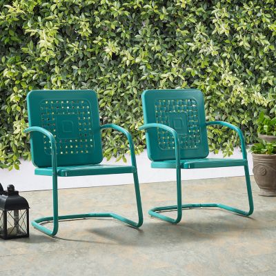 Crosley Bates Patio Chair Set, Turquoise, 2-Pack