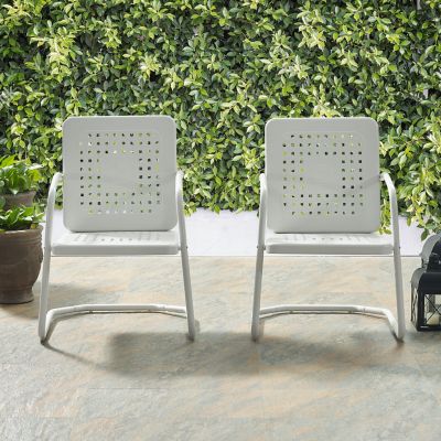 Image showing  Bates Patio Chair Set, White, 2-Pack