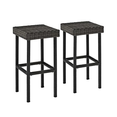 Crosley 2 pc. Palm Harbor Wicker Stool Set