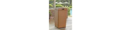 Image showing 6 th Crosley Palm Harbor Wicker Outdoor Trash Bin