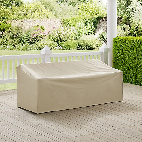 Crosley Outdoor Sofa Cover, 32 in. D x 81 in. x 30 in., Compatible with Select Sofa Collections, Tan