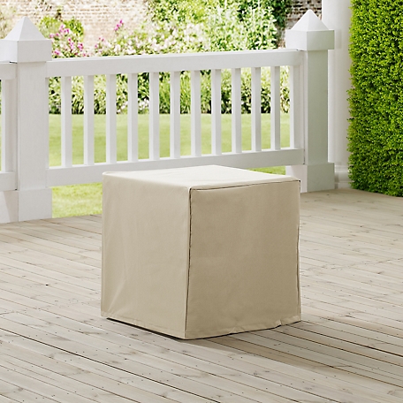 Crosley Outdoor End Table Cover, 21 in. x 21 in. x 21 in., Compatible with Various End Tables Collections, Tan