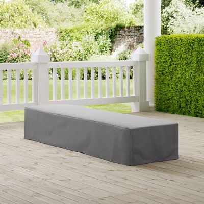 Crosley Outdoor Chaise Lounge Cover, 26 x 79 x 14in., Compatible with Various Chaise Lounge Collections, Gray, CO7506-GY