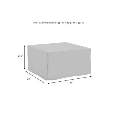Image showing  Square Table & Ottoman Cover, Gray, 33 x 33 x 17.5in., For Select Square Coffee Table and Ottoman Collections, CO7507-GY