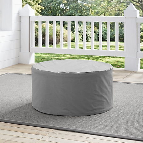 Crosley Catalina Round Table Cover, Gray, 32.29 in. x 32.29 in. x 16.33 in., For Catalina Round Coffee Table