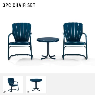 Image showing  3 pc. Ridgeland Outdoor Metal Conversation Chair Set