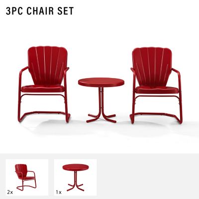 Image showing  3 pc. Ridgeland Outdoor Metal Conversation Chair Set
