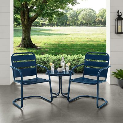 Crosley 3 pc. Brighton Outdoor Metal Retro Chair Set