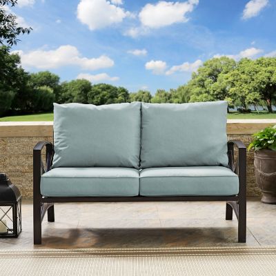 Image showing  Kaplan Loveseat, Blue/Brown