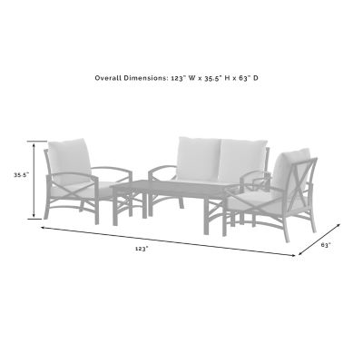 Image showing  4 pc. Kaplan Outdoor Conversation Seating Set