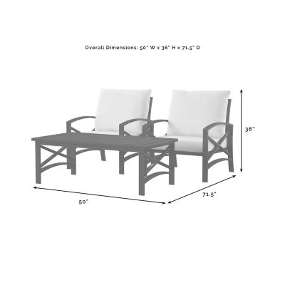 Image showing  3 pc. Kaplan Outdoor Chat Set
