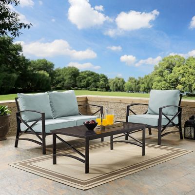 Crosley 3 pc. Kaplan Metal Outdoor Conversation Seating Set