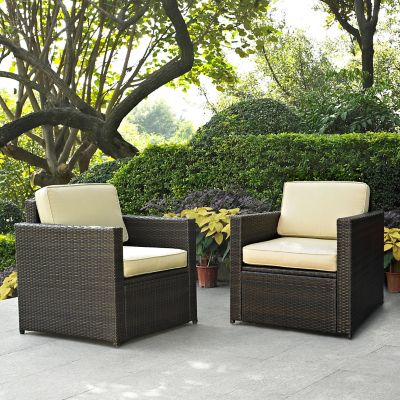 Crosley 2 pc. Palm Harbor Outdoor Wicker Chair Set