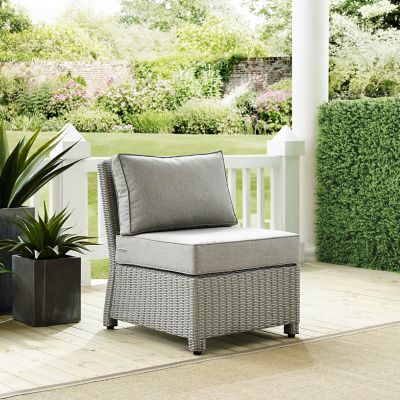 Crosley Bradenton Wicker Sectional Corner Chair, Gray