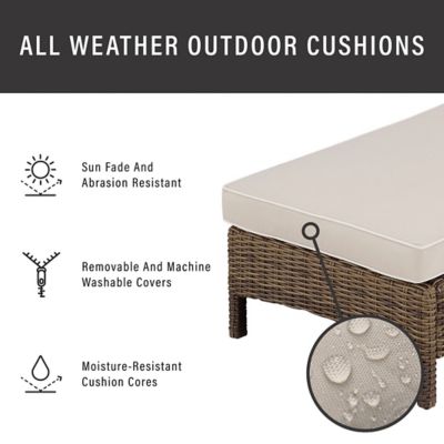 Image showing 5 th Crosley Bradenton Wicker Patio Chaise Lounge