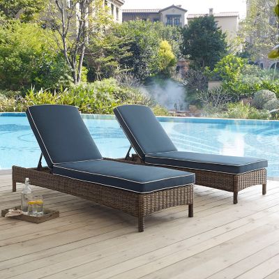 Image showing 1 th Crosley Bradenton Wicker Patio Chaise Lounge