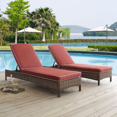 Image showing 1 th Crosley Bradenton Wicker Patio Chaise Lounge