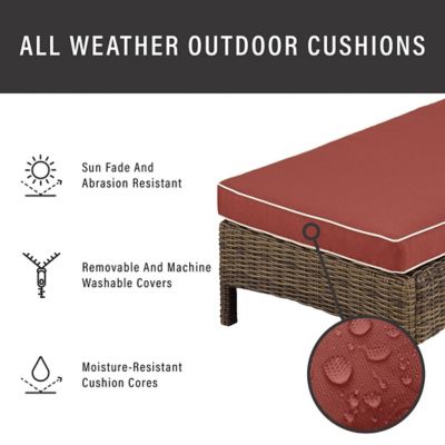 Image showing 5 th Crosley Bradenton Wicker Patio Chaise Lounge