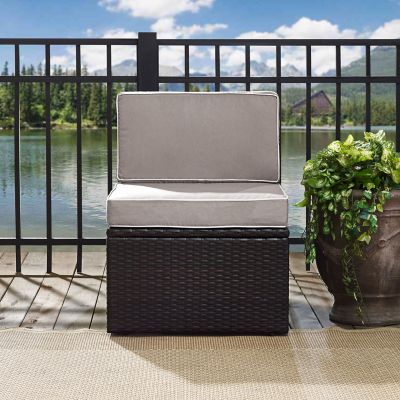 Image showing  Palm Harbor Wicker Center Chair, Gray