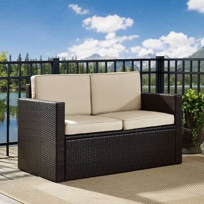 Image showing  Palm Harbor Wicker Loveseat, Brown