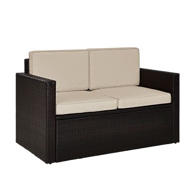 Image showing  Palm Harbor Wicker Loveseat, Brown