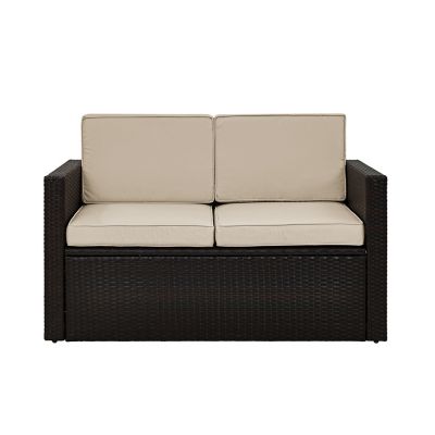 Image showing  Palm Harbor Wicker Loveseat, Brown