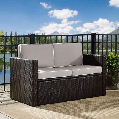 Image showing  Palm Harbor Wicker Loveseat, Gray
