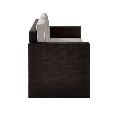 Image showing 7 th Crosley Palm Harbor Wicker Loveseat, Gray