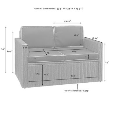 Image showing 9 th Crosley Palm Harbor Wicker Loveseat, Gray