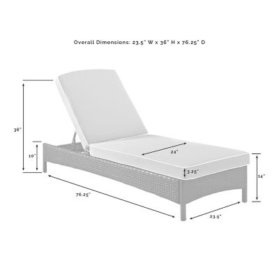 Image showing  Palm Harbor Wicker Patio Chaise Lounge, KO70093BR-SA